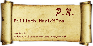 Pillisch Marióra névjegykártya